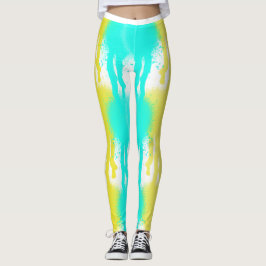 Leggings Placa multicolor Ejecutar pintura diverti