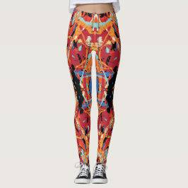 Leggings Placa negra Naranja de Villain de 16 bits