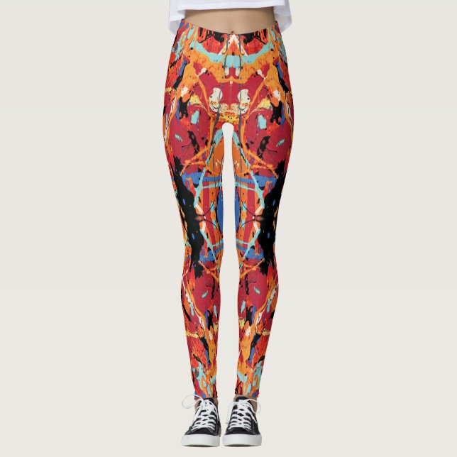 Leggings Placa negra Naranja de Villain de 16 bits (Anverso)