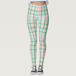 Leggings Placa rosa y verde