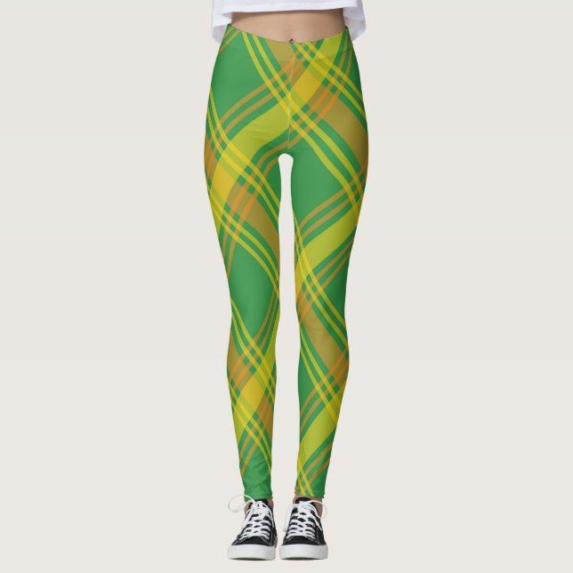 Leggings Placa verde y amarilla (Anverso)