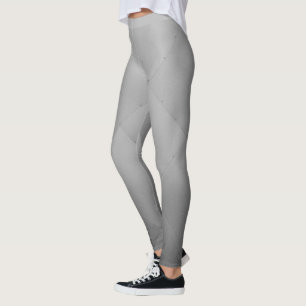 Leggings Placas de aluminio metálicas frescas grises