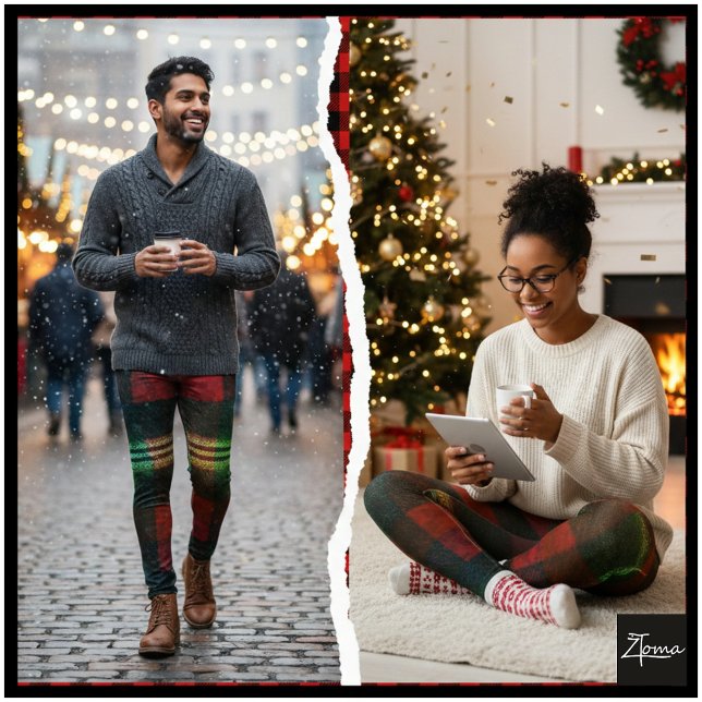 Leggings Plaid de Buffalo Grunge Verde Neón Rojo (Subido por el creador)
