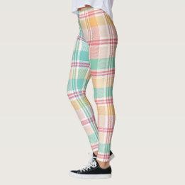 Leggings Plaid de cuadros multicolor