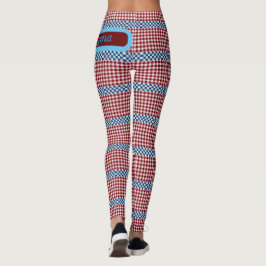 Leggings Plaid Gingham Personalizado