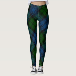 Leggings Plaid Green Campbell Military Rustic Tartán
