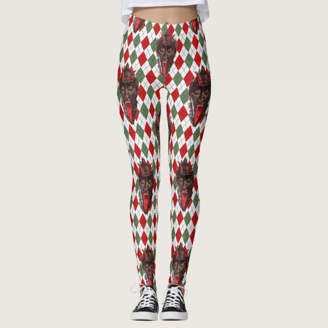 Leggings plaid navidades krampus (Anverso)