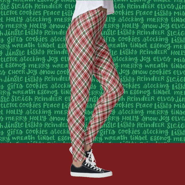 Leggings Plaid Tartan Christmas Red & Green Holiday Comfort (Subido por el creador)