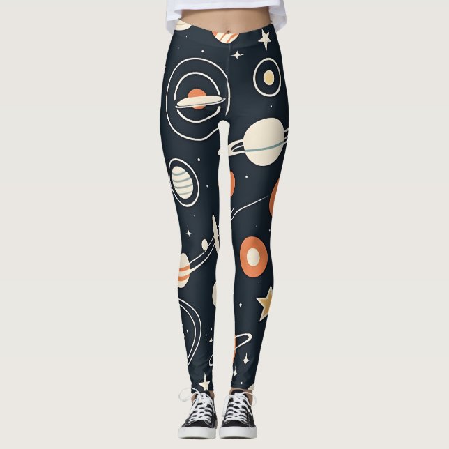 Leggings Planes y estrellas de la edad espacial del MCM (Anverso)