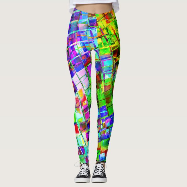 Leggings Planeta psicodélico disco bola (Anverso)
