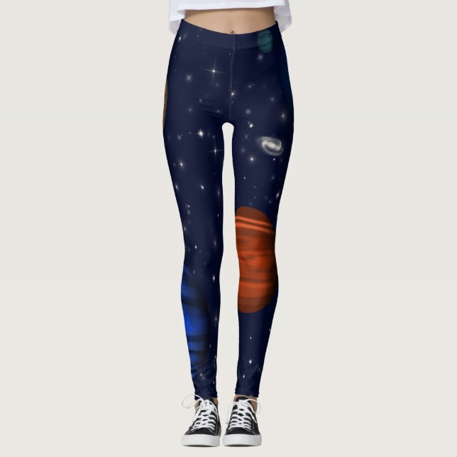 Leggings Planetas y galaxias espaciales (Anverso)