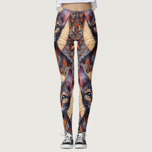 Leggings Planificador felino de fantasía ornamentado mítico