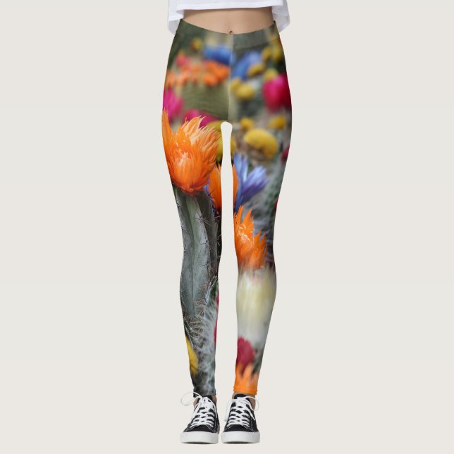 Leggings Planta de Cactus vibrante (Anverso)