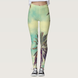 Leggings Plantación De Palm Sunny: Oasis Cultivado.