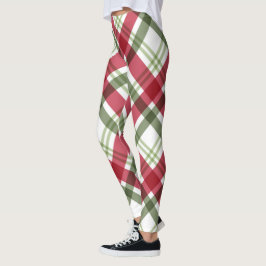 Leggings Plantan Navidades blancos verdes rojos