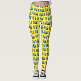 Leggings Plantas de cactus variadas Thunder_Cove
