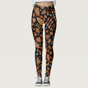 Leggings Plantas de invierno de otoño: patrón de cosecha