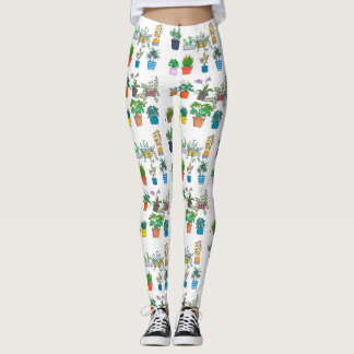Leggings Plantas de la casa imprimen leggamas