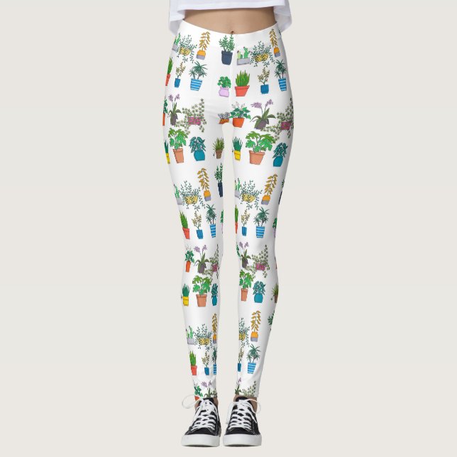 Leggings Plantas de la casa imprimen leggamas (Anverso)