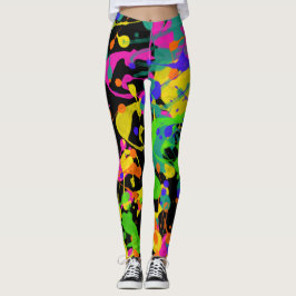 Leggings Plantas de pintura de las luces del norte