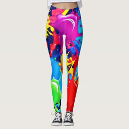 Leggings Plantas de pintura vibrantes: una instrucción de c