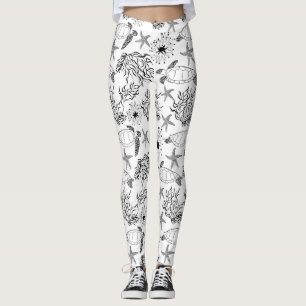 Leggings Plantas de tortugas submarinas sin mar