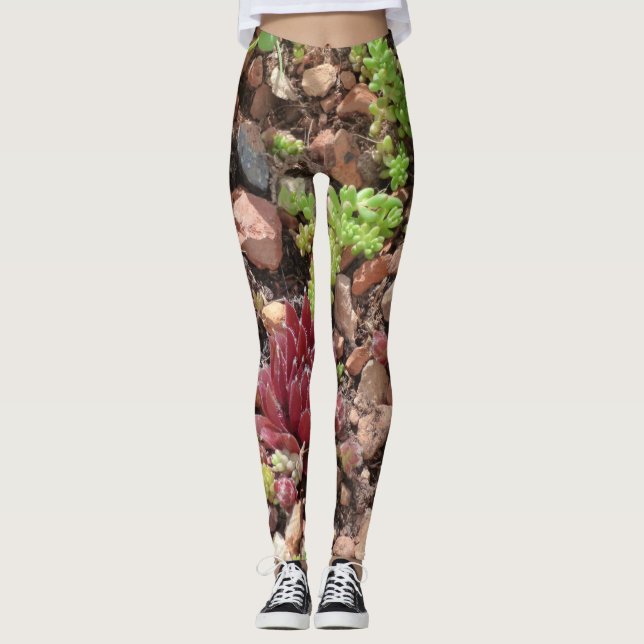 Leggings plantas naturales flores succulentos cactus (Anverso)