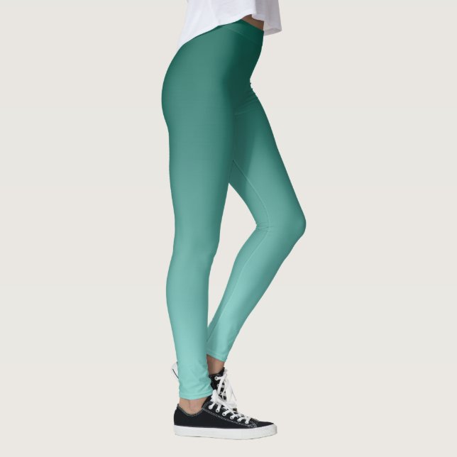 Leggings Plantilla de degradado estilizado Verde azuladas m (Derecha)