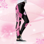 Leggings Plantilla personalizada de palabras de alimentació<br><div class="desc">Elige tus palabras de poder o usa las mías. Leggings para supervivientes del cáncer de mama.</div>