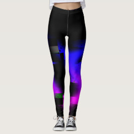 Leggings Plasma Glitch Negro