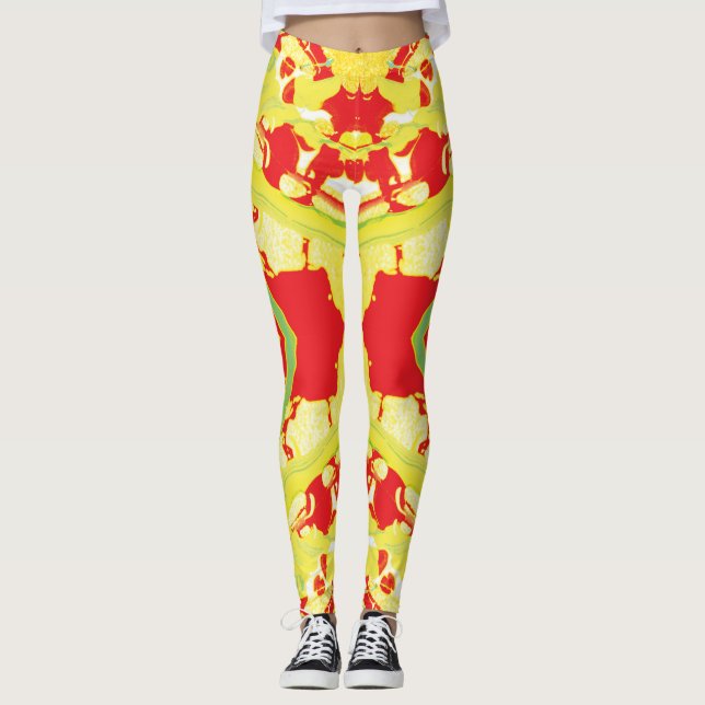 Leggings Plata de Ketchup amarilla y roja (Anverso)