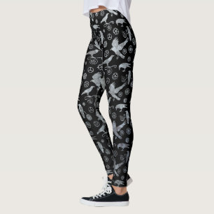 Leggings Plata Steampunk Cuerdas y Engranajes