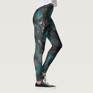 Leggings Plata y turquesa
