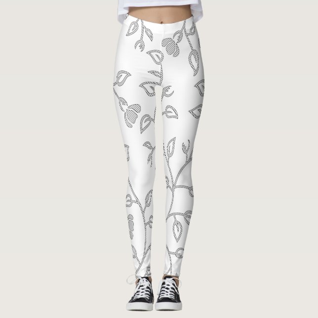 Leggings Platino, Nieve Deriva, Diseño decorativo Star Dust (Anverso)
