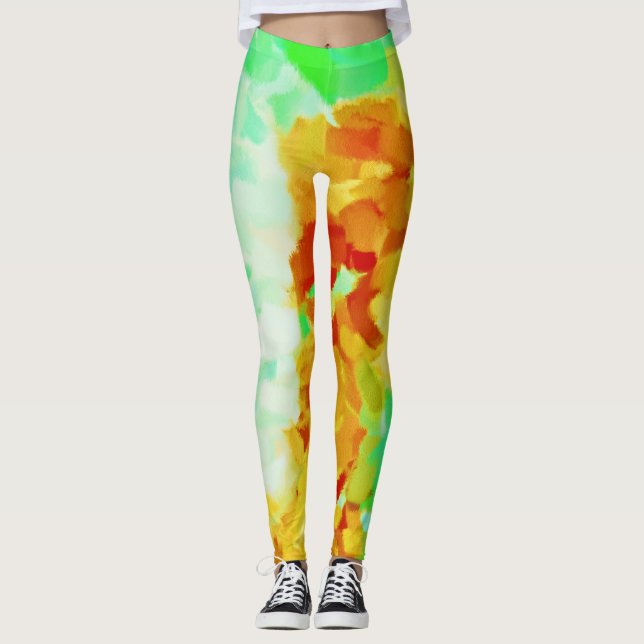 Leggings Plato de pintura amarillo limón (Anverso)