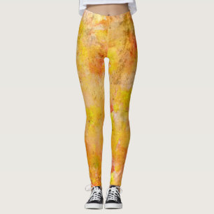 Leggings Plato de pintura de Naranja amarillo
