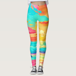 Leggings Playa de Arcoiris Sunset