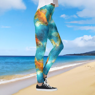 Leggings Playa de Fantasía submarina con peces coloridos