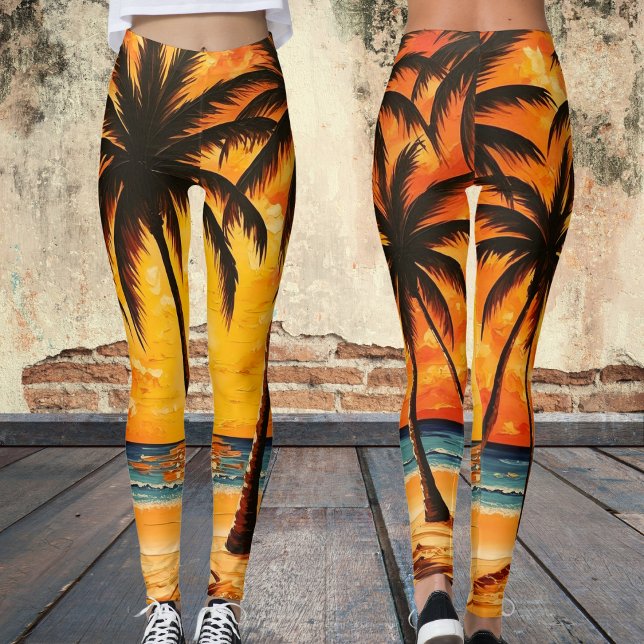 Leggings Playa de Palm Tree Tropical (Subido por el creador)
