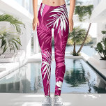 Leggings Playa Magenta Palm Leaf y vacaciones de verano<br><div class="desc">Prepárate para ir a la playa este verano con las piernas de hojas de palma Magenta de Shy Shy Panda. Perfecto para hacer girar la cabeza en cuanto llegues, estos modernos fondos combinan colores violáceos y magenta con un ilustracion blanco y moderno de hojas de palma para crear un diseño...</div>
