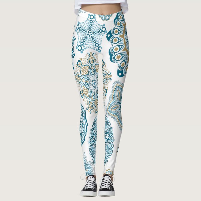 Leggings Plaza floral sin foco: Batido de copia (Anverso)