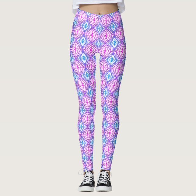 Leggings Plaza geométrica y diamante (Anverso)
