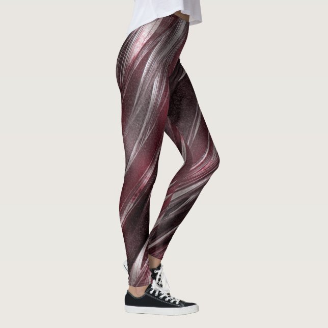 Leggings Pluma al color gris y plateado (Derecha)