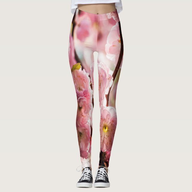 Leggings Pluma de flores - Paradismo rosa (Anverso)