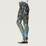 Leggings Pluma de pavo real, Moda de boho de vides florales<br><div class="desc">Hermosas leggings con un diseño acuarela pintado a mano de pavos reales,  plumas y viñas florales botánicas. Perfecto para una velada especial,  conciertos,  festivales,  ejercicios o diversión diaria.</div>