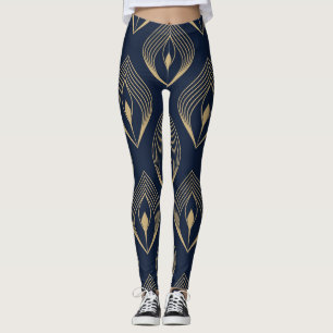Leggings Pluma de pavo real: Paisley floral