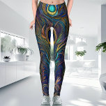 Leggings Pluma de pavo real única de estilo moderno y color<br><div class="desc">Tanto si vas a hacer ejercicio casual por la noche, como si vas a una sesión más intensa por la tarde, estas leggings de patrones de pavo real serán el compañero perfecto. Estas leggings están preparadas con un detallado turquesa blanco y verdoso, y llenas de coloridas tendencias en el diseño...</div>