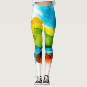 Leggings Pluma principal: acuarelas