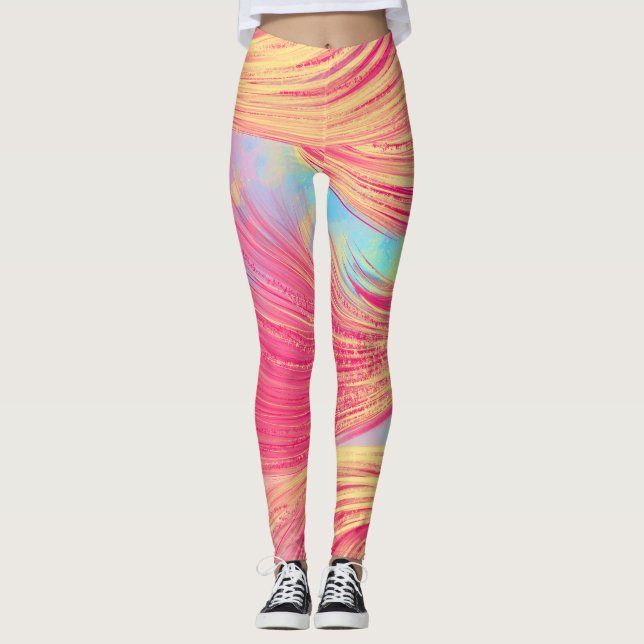 Leggings plumas abstractas de Phoenix (Anverso)