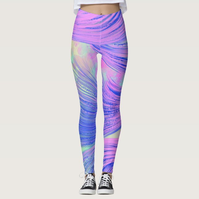 Leggings plumas abstractas de Phoenix (Anverso)